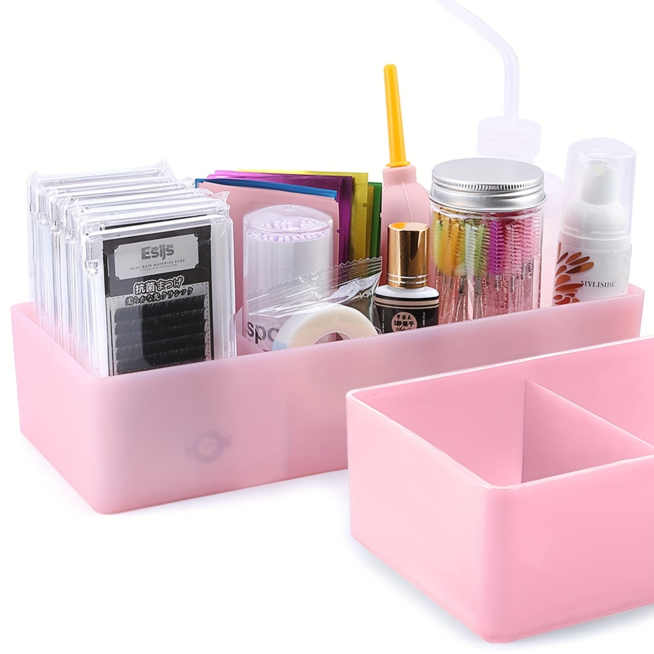 Large Capacity Eyelash Tool Storage Box For Lash Extension Tweezers Makeup & Lash Accessories Desktop Makeup Organizer