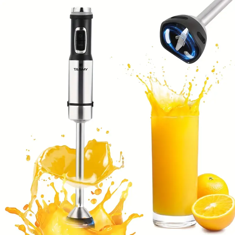 Electric Hand Blender, Handheld Blender, Hand Blender With Double Egg  Beater, Kneading Dough And Milk Frother, Immersion Hand Held Blender Stick  With Stainless Steel Blades For Soup, Smoothie, Puree Kitchenware Small  Kitchen