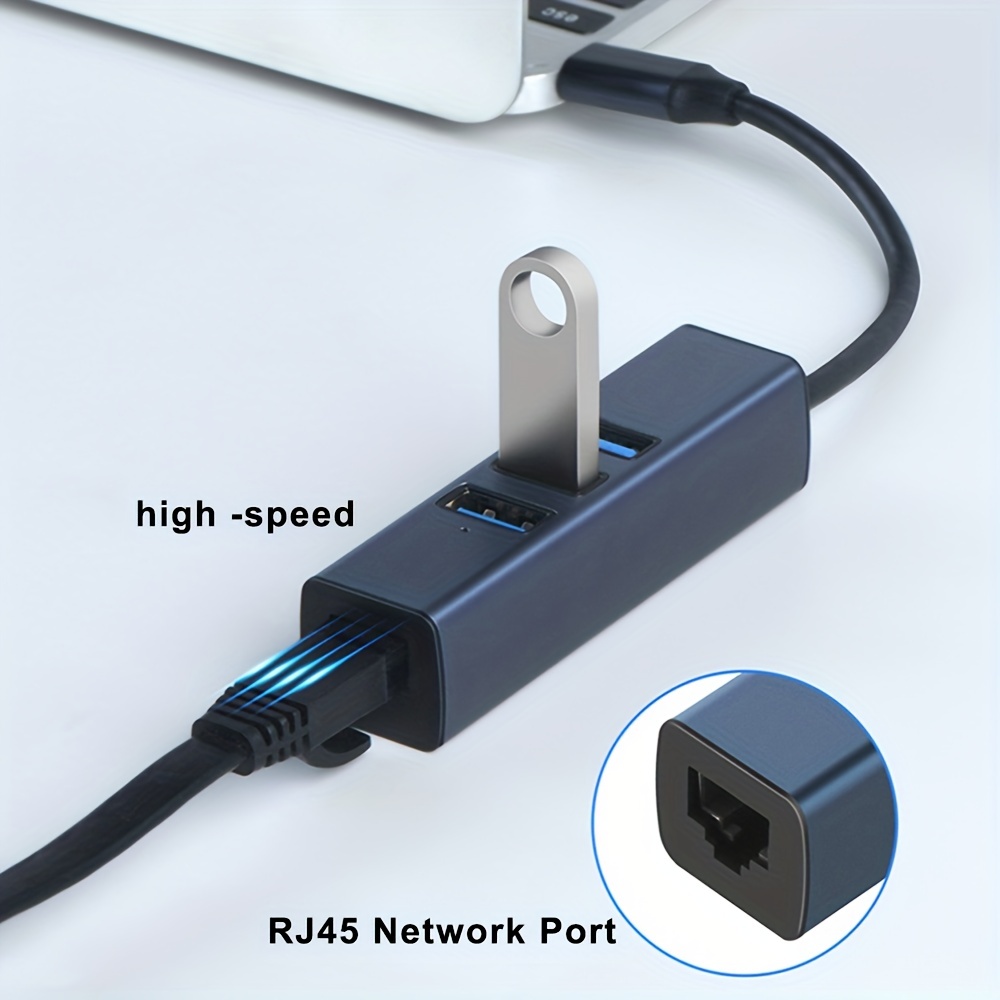 Adaptateur USB C Vers Ethernet Concentrateur USB 3.0 USB - Temu