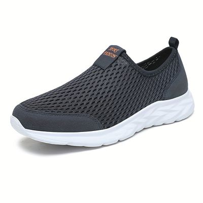 mens casual breathable lightweight mesh slip on walking shoes casual outdoor anti skid sneakers driving shoes