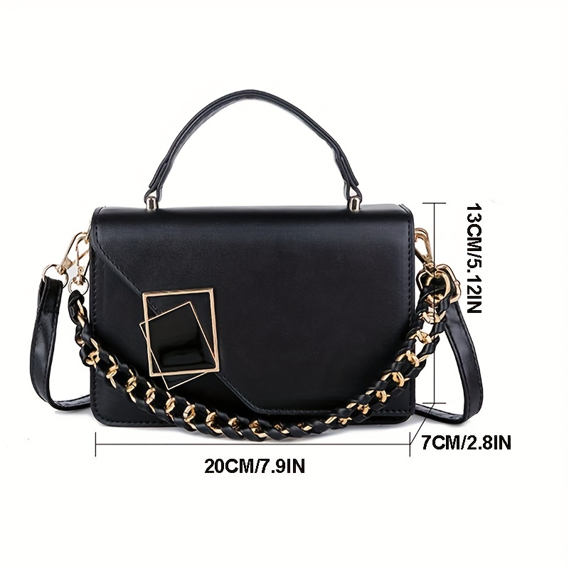 Handbags Elegant Small Square Bag High Quality Leather Wide Shoulder Strap  Shoulder Bags Lady Designer Diagonal Handbags