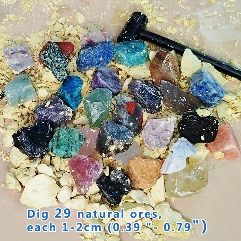 Minéraux Kit d'excavation de pierres précieuses - Cadeau éducatif