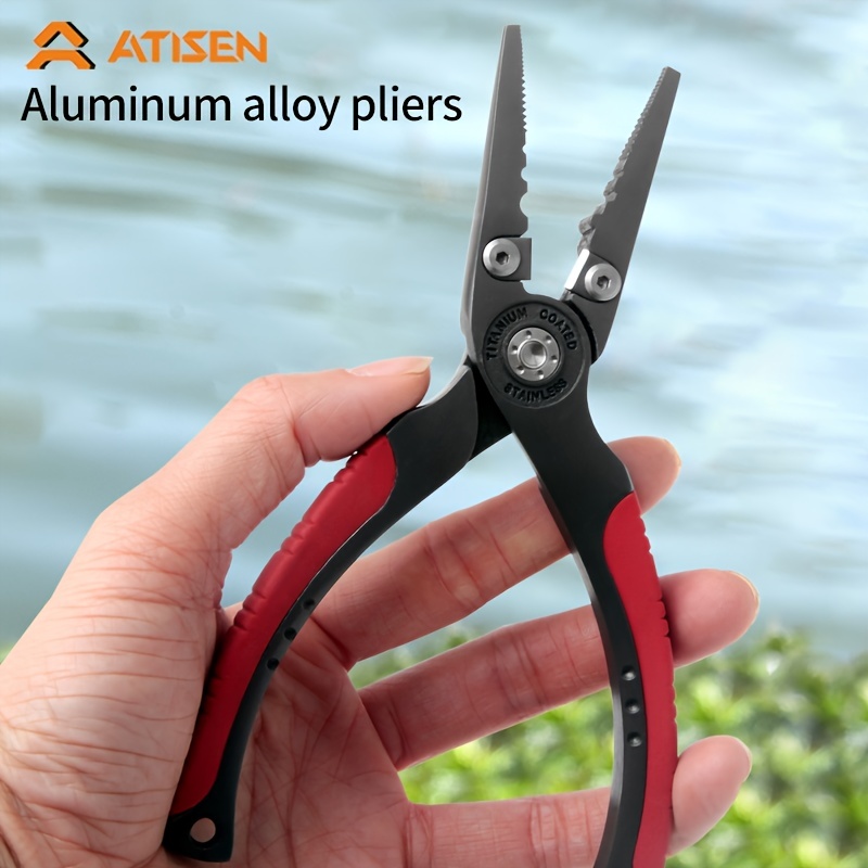 Stainless Steel Fishing Pliers With Rubber Non slip Handle - Temu