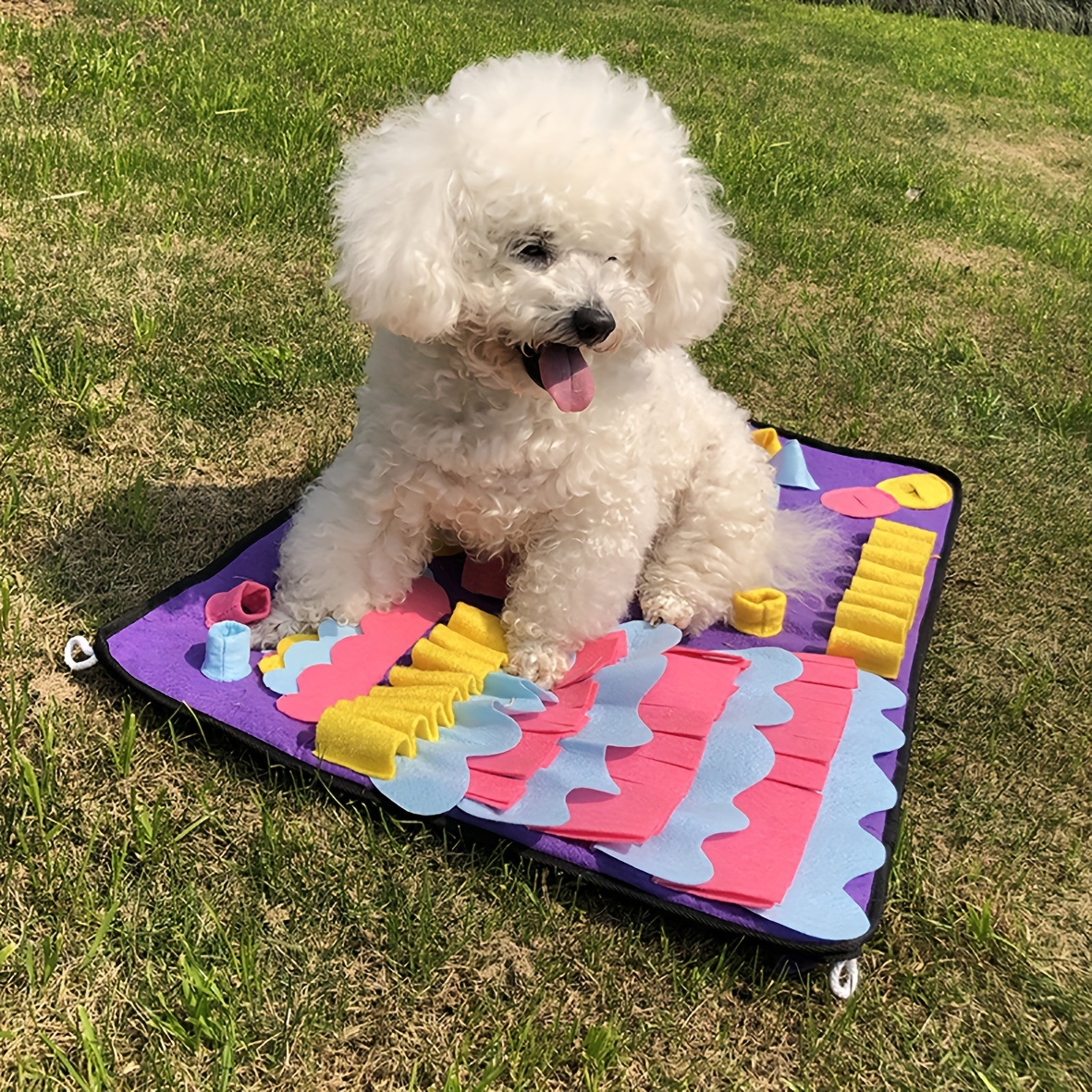 Interactive Pet Snuffle Mat Slow Feeder Dog Puzzle Toy Training Anxiety Relief