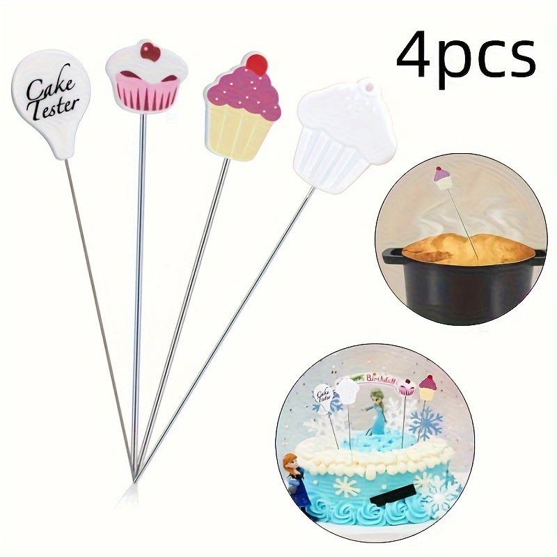  Cake Tester Needle, Reusbale Stainless Steel Cake Testing Probe  Stick Cake Skewer Baking Tools for Cake Cupcake, Bread, Biscuit, Muffin,  Pancake: Home & Kitchen