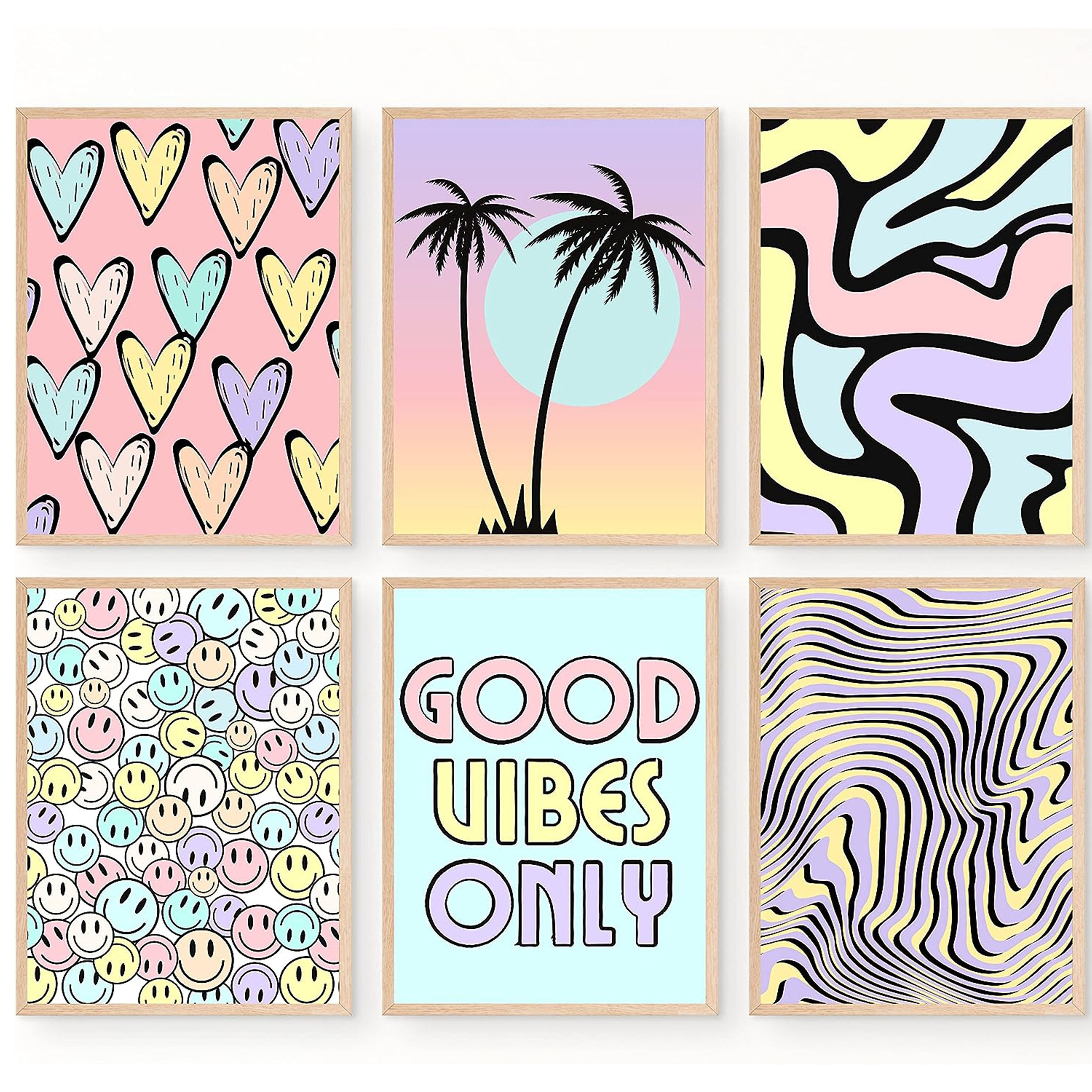 6pcs Room Decor Aesthetic Posters, Cool And Trendy Coconut Aesthetic Room  Decor, Aesthetic Preppy Pictures For Wall, Dorm, Apartment (Unframed)