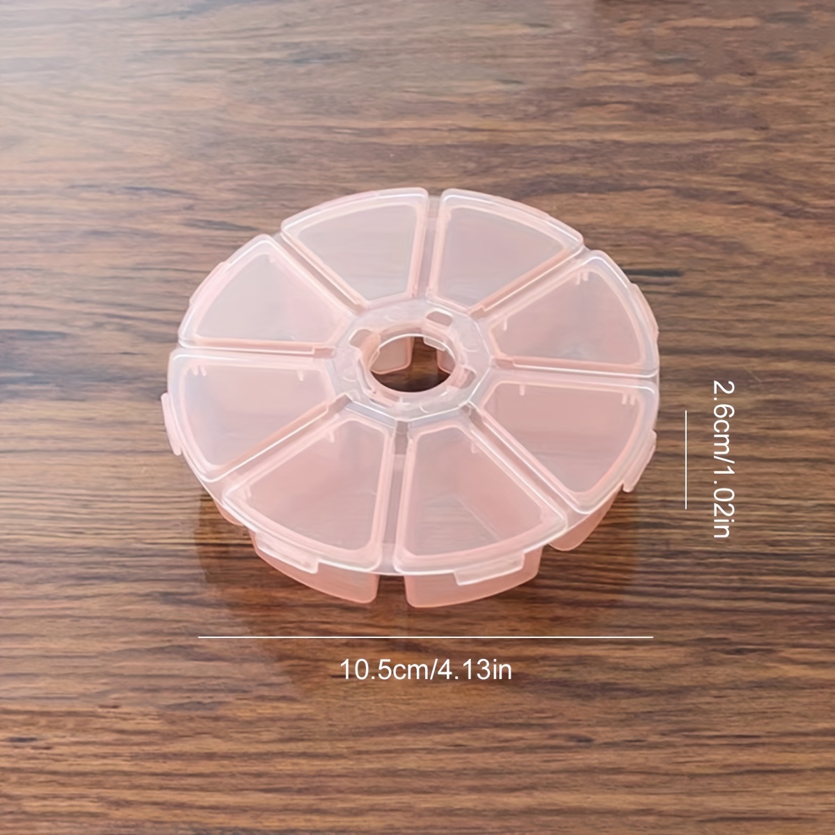 Small Clear Plastic 8 Compartment Storage Box With Lid for Beading