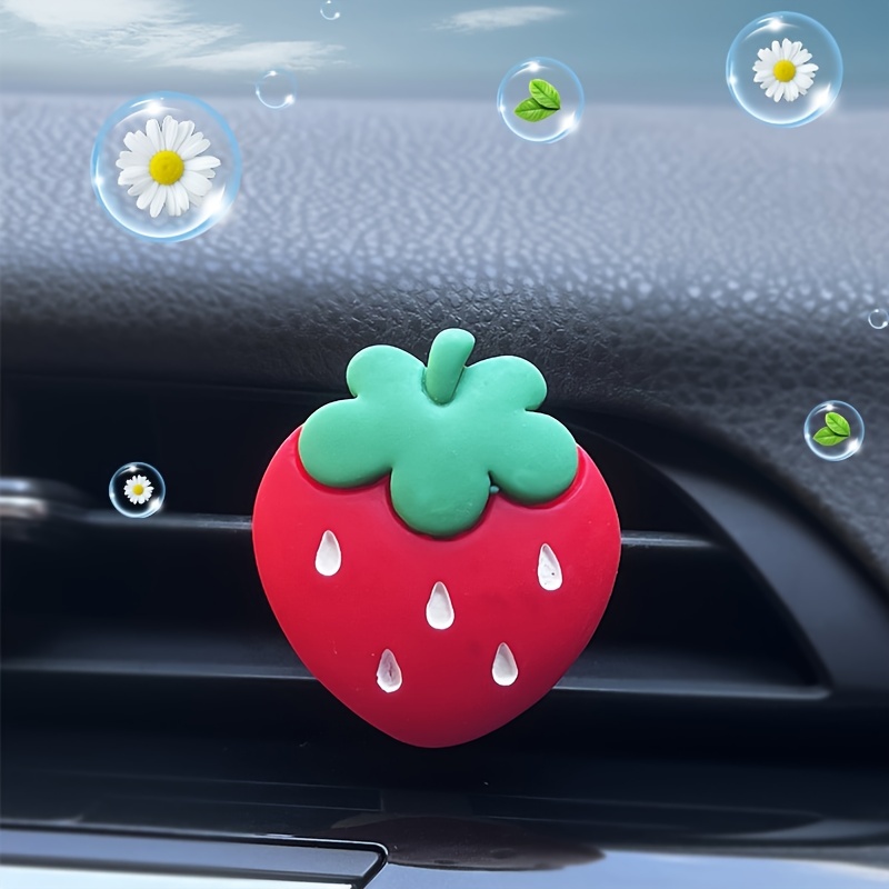 Car Air Vent Aromatherapy Clip Cute Strawberry Design Car - Temu