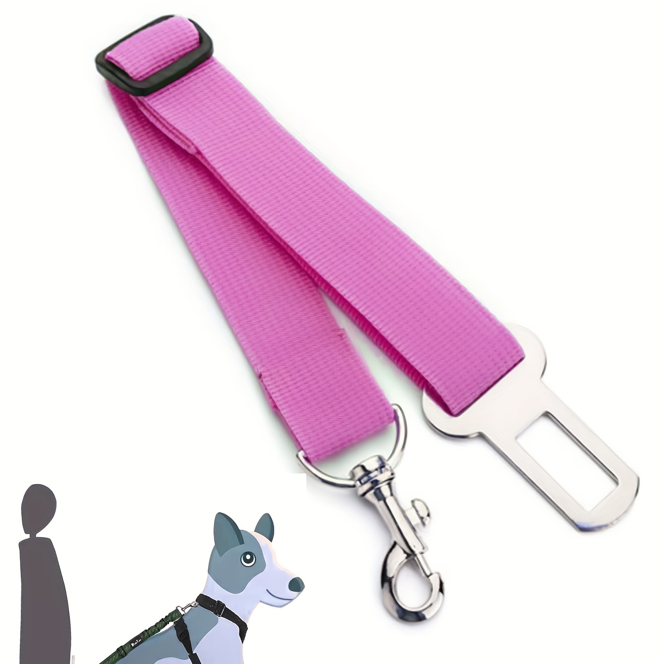 Cinturón Seguridad Ajustable Mascotas En Coche Perros Gatos - Temu