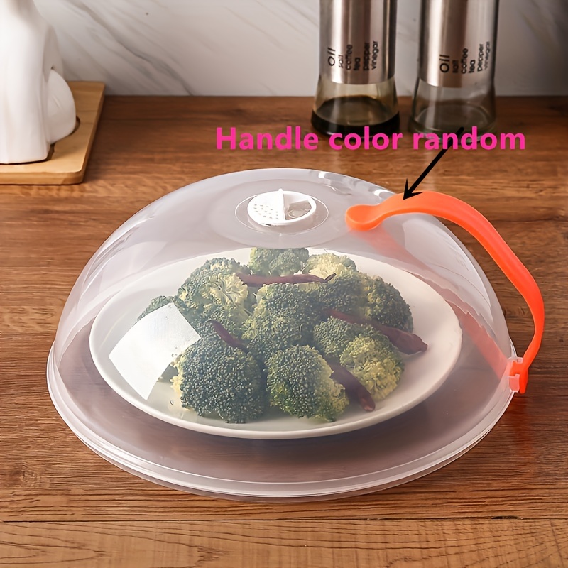 Microwave Plate Cover With Handle And Steam Vented Clear Lid