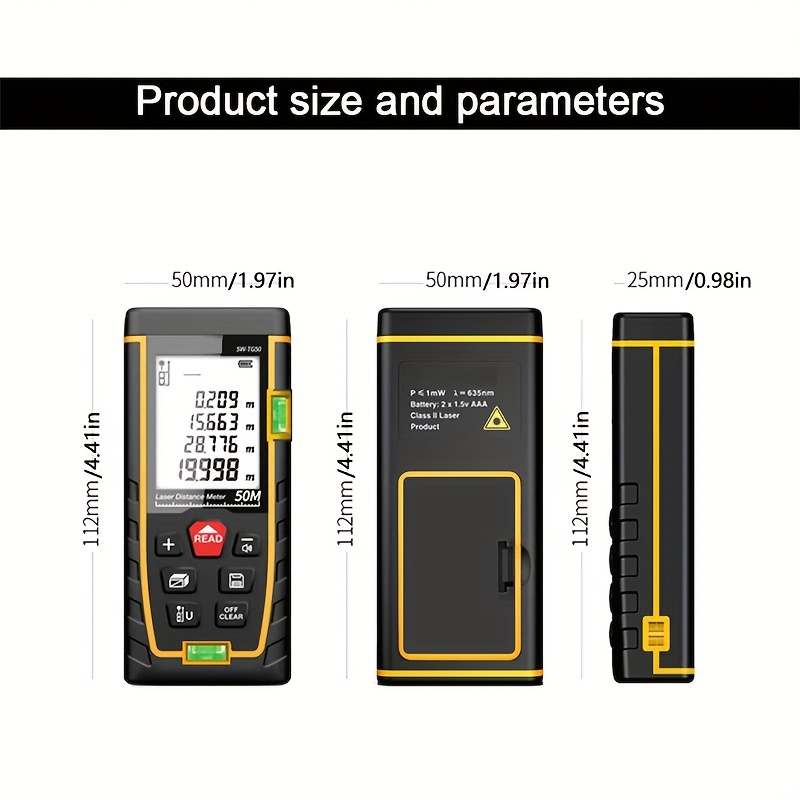 LM50 LM100 Télémètre Laser 50M 100M Télémètre Laser - Temu Canada