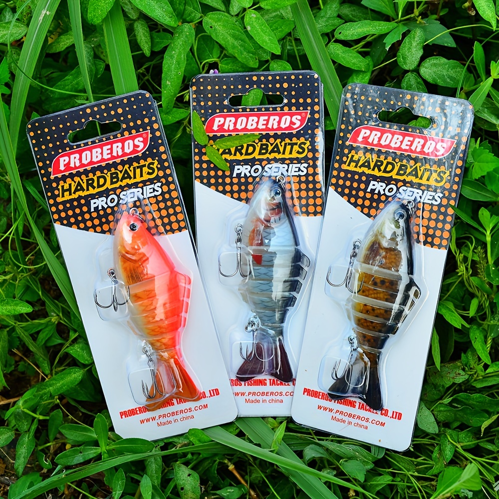 PROBEROS Fishing Lures Multi Jointed Segment Swimbait Life-Like Hard  Crankbaits Bait Pesca for Trout Bass Pike Musky Fishing with Black Treble  Hooks 3.94inch/0.43oz Mixed Color: Buy Online at Best Price in UAE 