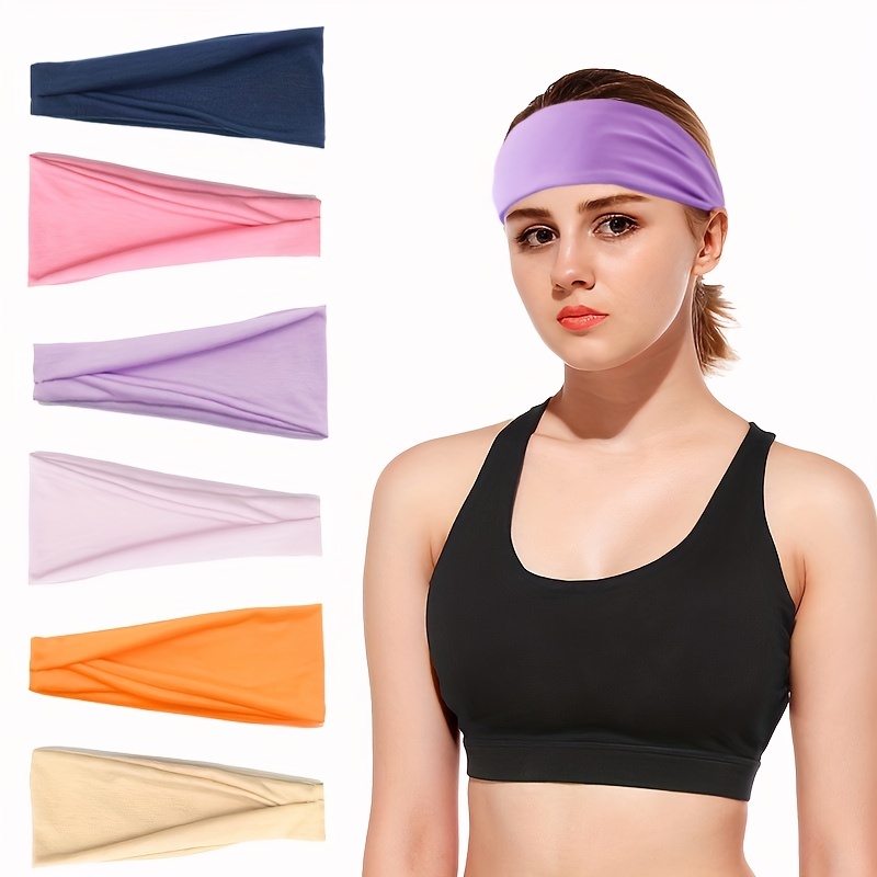 Bandeau large mèche bandeau sport cheveux hijab bandeau yoga - Temu Belgium