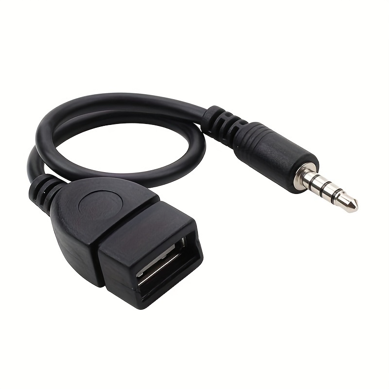 USB to AUX Adapter 3.5mm Stereo Male Aux Audio Plug Jack to USB Female  Adapter Cord Oxygen-Free Copper Converter Cable for Mobile Phone/CD  Player/MP3/Computer/TV 