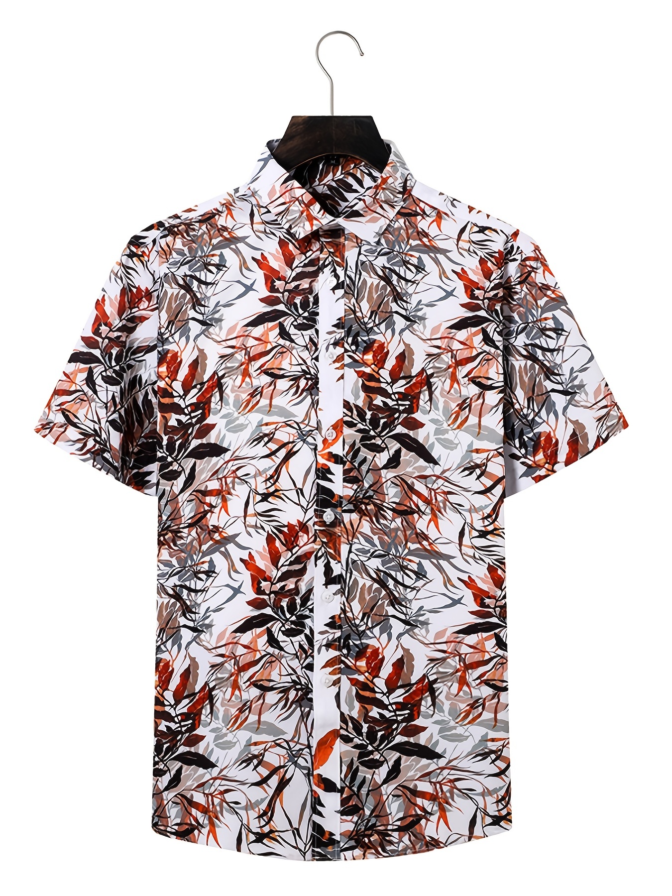 Button up Collared Short Sleeve Mens Unisex Vacation Bowling 