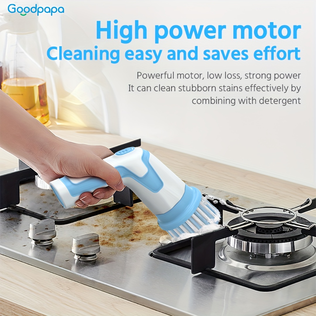 4-in-1 cordless electric cleaning brush, suitable for many scenes in  bathrooms and kitchens