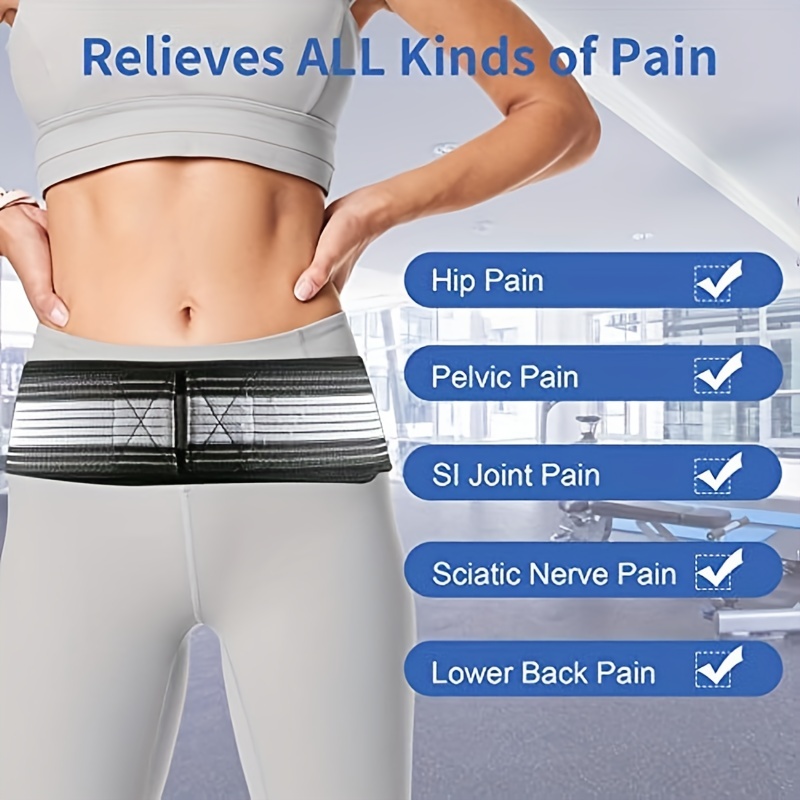 Sacroiliac SI Joint Pain Pelvic Hip Belt for Women Men Lower Back