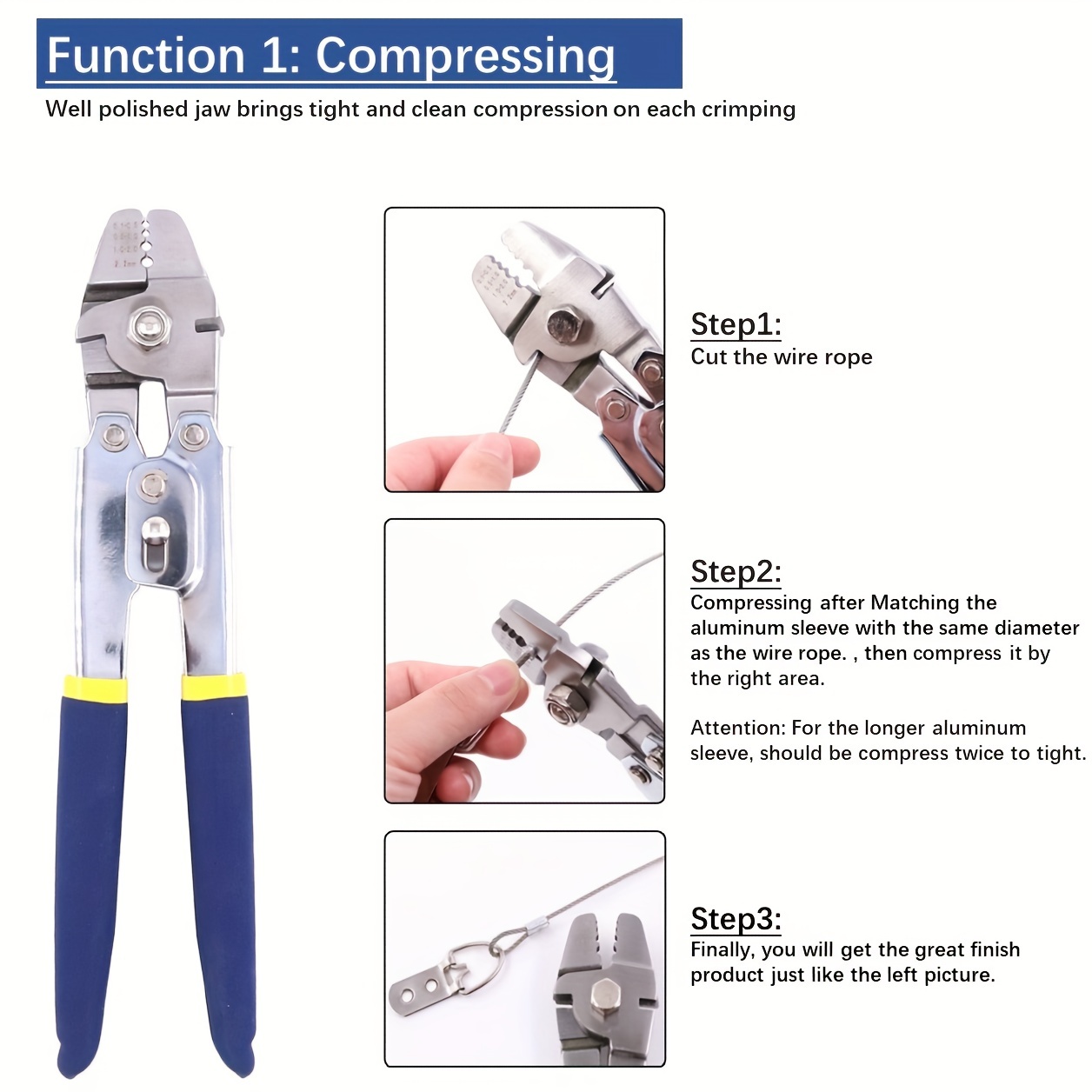 3/32′′ Aluminum Cable Crimps - Cable Sleeves Cable Crimp Wire Crimps Aluminum Crimping Loop Sleeve Wire Rope Crimp Sleeve Aluminum Wire Rope Crimp