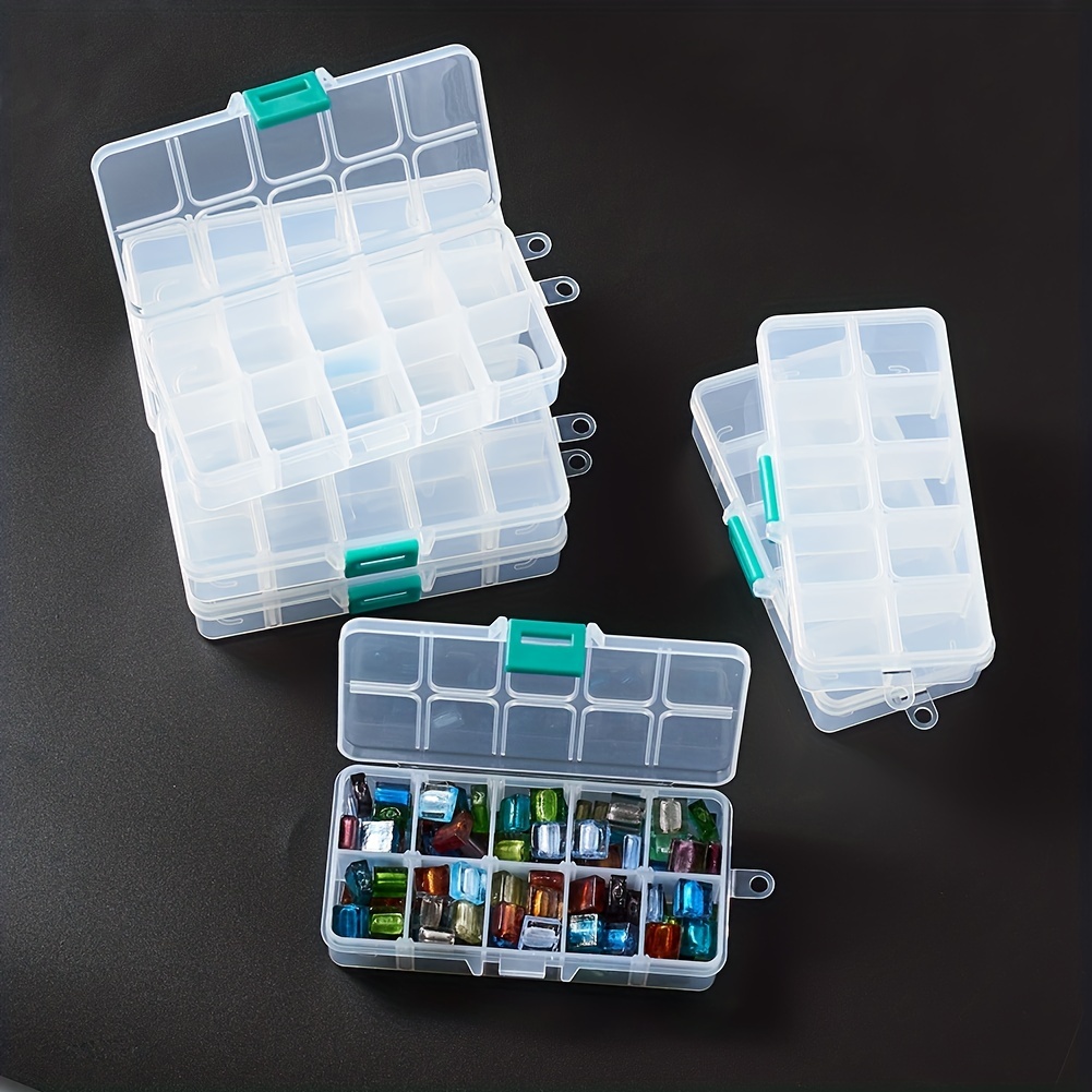 Rectangular Plastic Boxes Adjustable Dividers Practical - Temu Austria