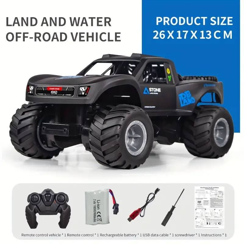 1:16 Four wheel Drive Water Land Dual purpose Car Toy Remote - Temu