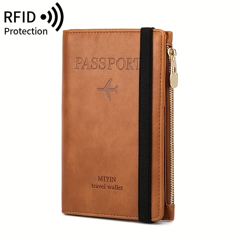 

Minimalist Travel Passport Cover, Solid Color Credit Card Holder, Portable Vintage Design Case