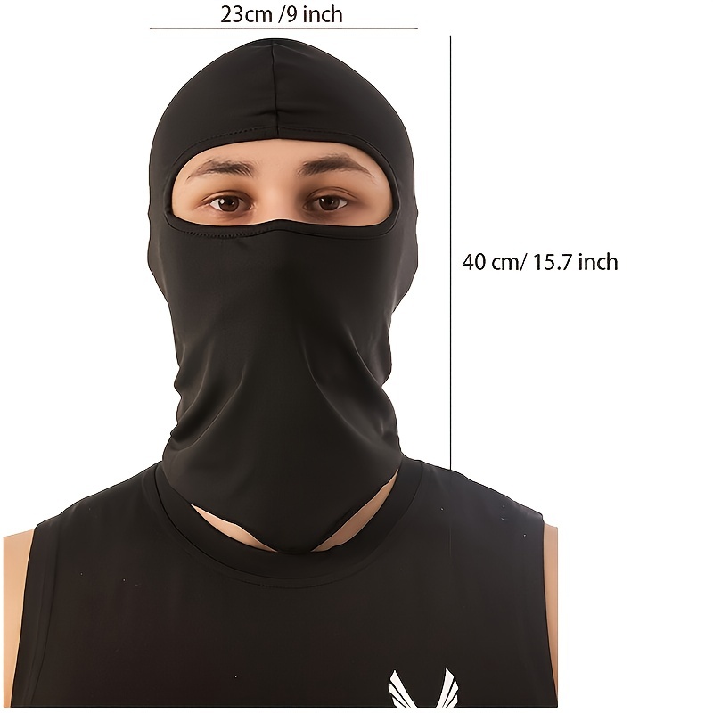 Temu Full Face Cover Hat Balaclava Hat, Army Tactical CS Winter Ski Cycling Hat Sun Protection Scarf Outdoor Sports Warm Face Masks,Muffler,Ski Mask,1PC