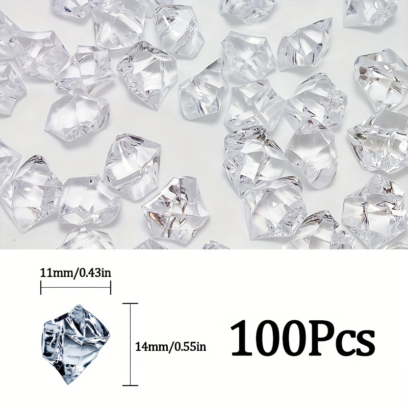  ORFOFE 40pcs DIY Diamond Clear Crystals Fake Ice Cubes Home  Decor Acrylic Gems for Tiny Home Wedding Decor Crystal Diamond Wedding  Table Decor Home Accessories Vase Resin Filler Cream Gum 
