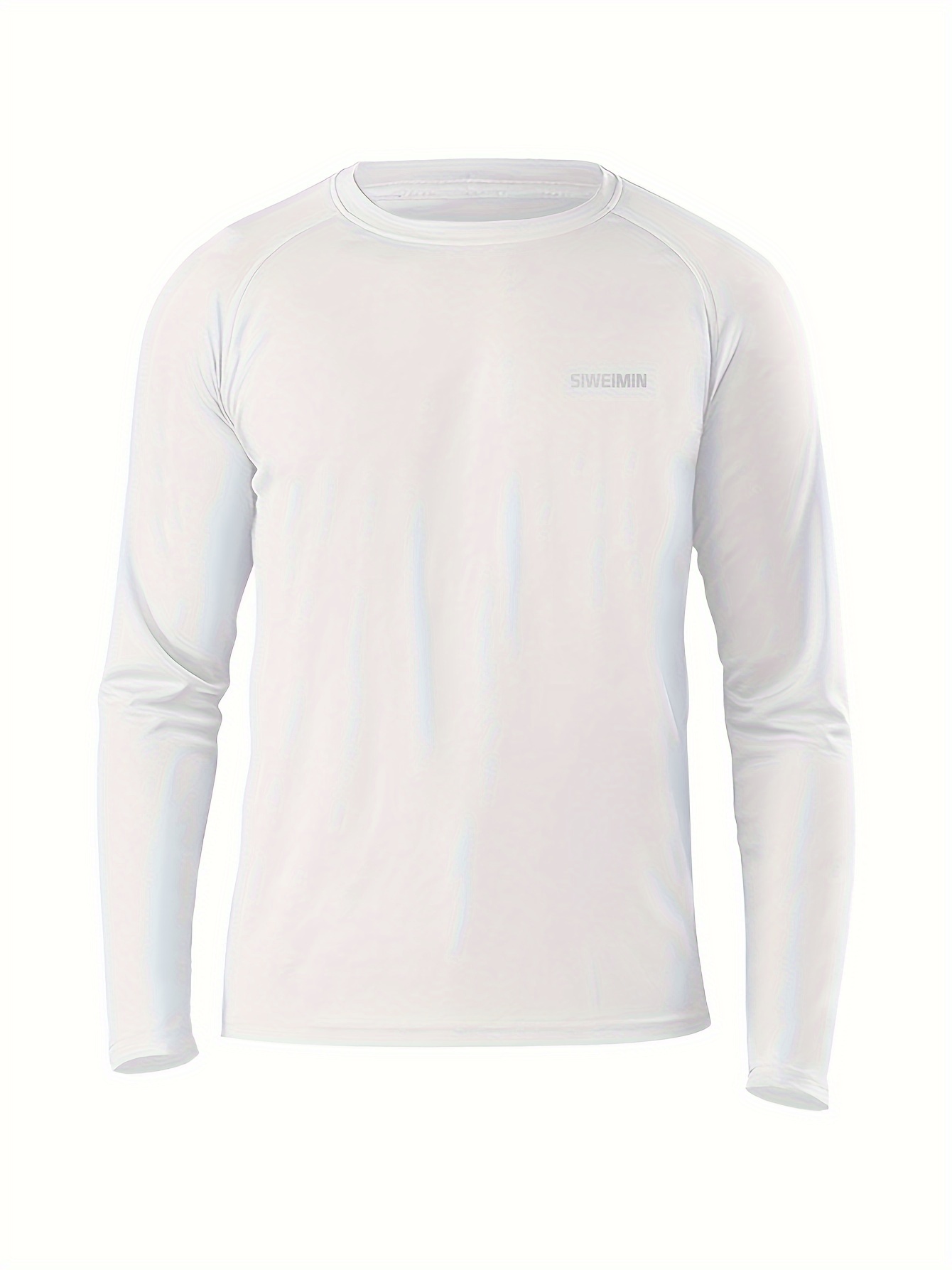 Men's UPF 50+ Sun Protection T-shirt, Long Sleeve Comfy Quick Dry Tops For Men's Outdoor Fishing Activities