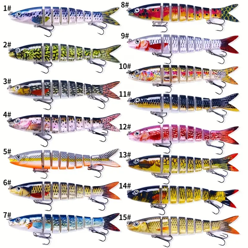 Assorted Color Jointed Swimbait 8 Sections Sinking Jerkbait - Temu Sweden