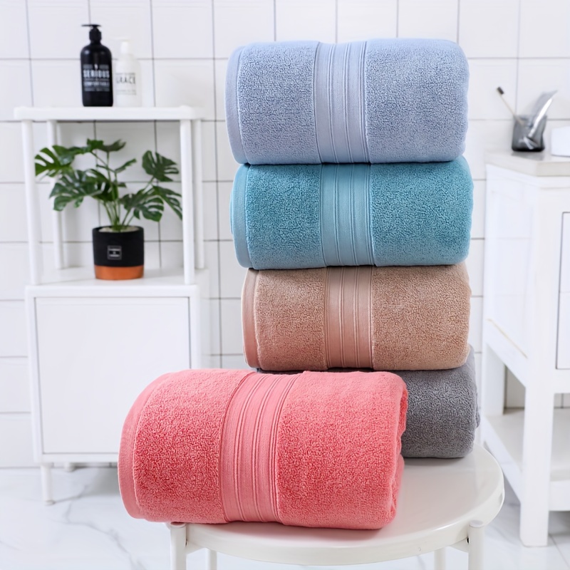 1pc Solid Color Bath Sheet, Household Solid Color Large Bath Towel, Soft  Skin-friendly Bath Sheet, Plain Absorbent Towel For Home Bathroom, Bathroom  S