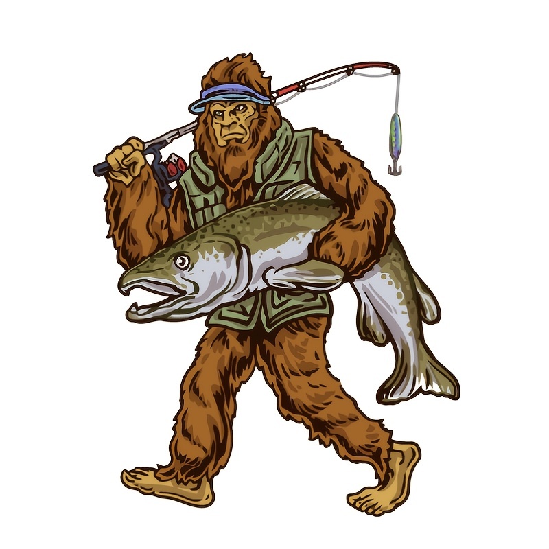 Fish and Rod Fishing Decal Sticker 