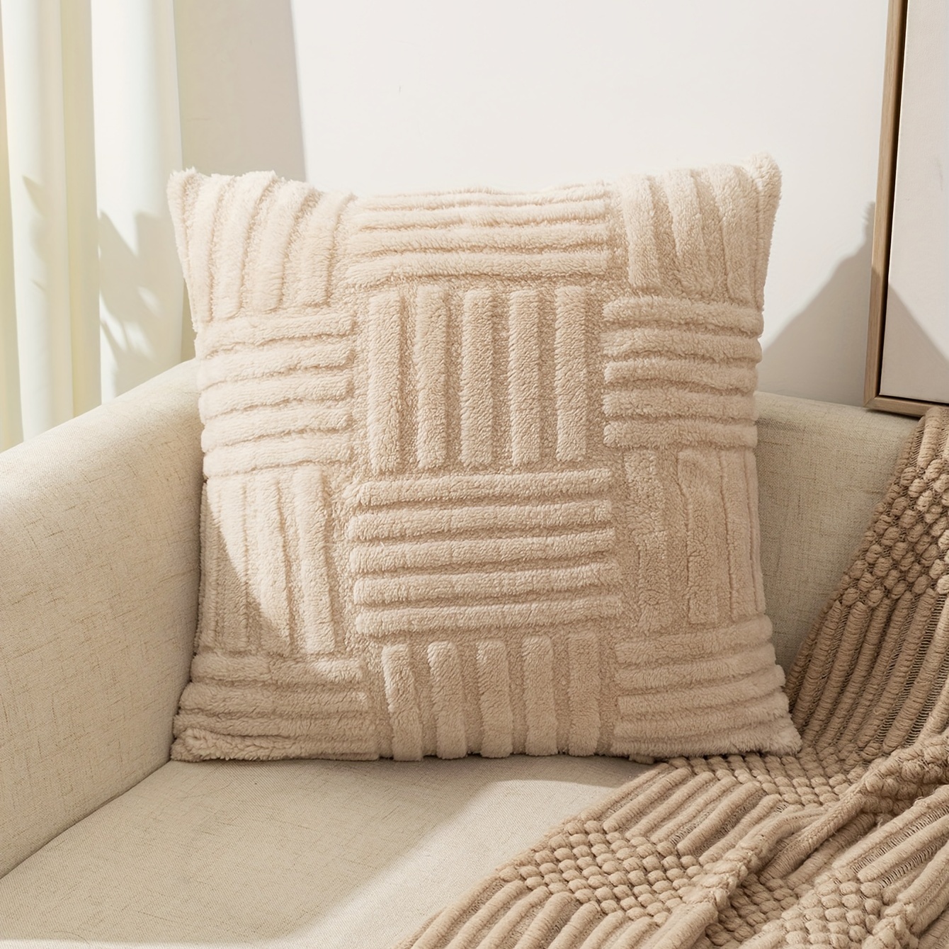 Decorative Velvet Stuffed Cushion Cover For Living Room, Bedroom