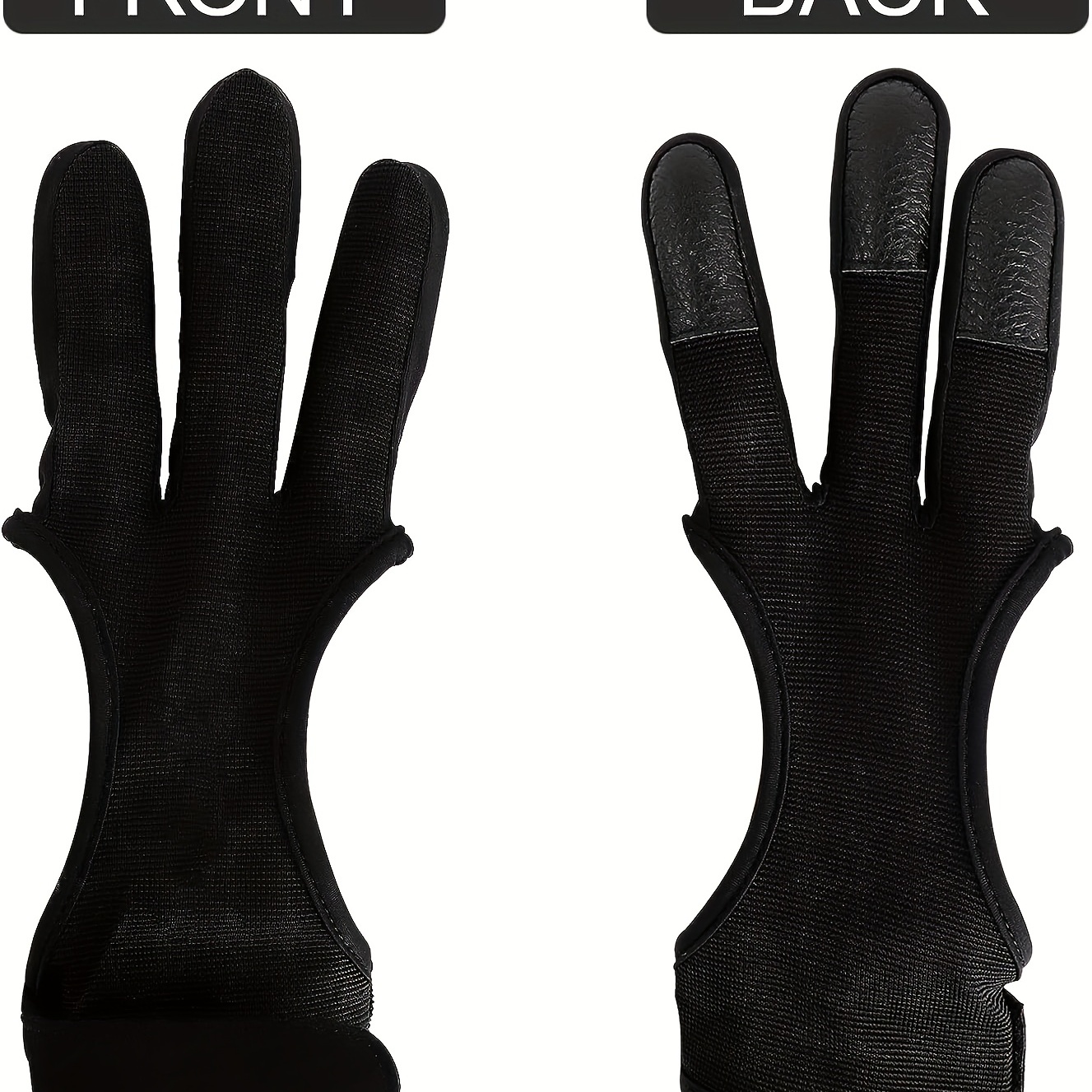 Archery Protective Glove Archery Shooting Gloves Three-Finger Archery  Protective Gloves for Men nd Women.