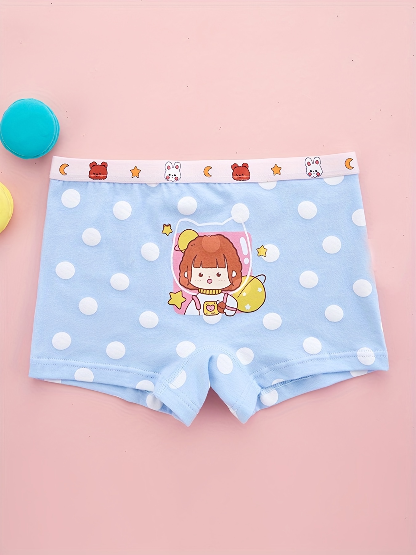 MOQ 2PCS Painted Printing Cartoon Underwear For Girls,Girls Boxer