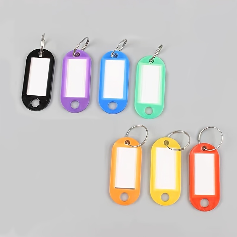 5 Pièces Étiquettes avec Porte Clé, Porte Clés Couleur, Plastique Étiquettes  D'identification Avec Porte-clé