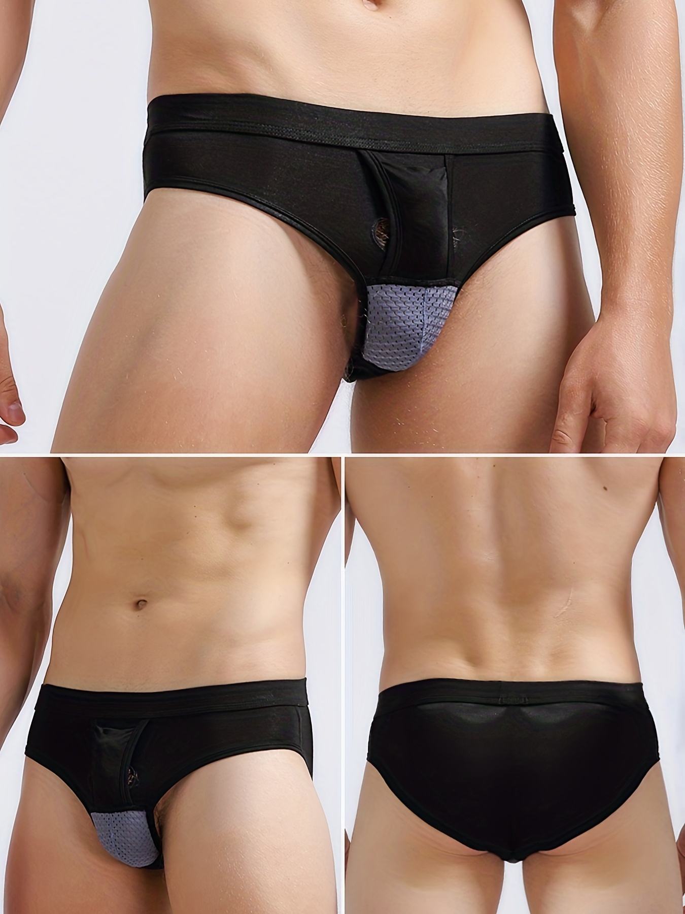 Men's Sexy Solid Color Underwear U shaped Convex Pouch Low - Temu