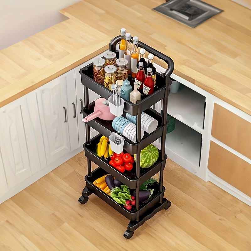 1pc Multifunctional Floor-standing Storage Rack For Kitchen
