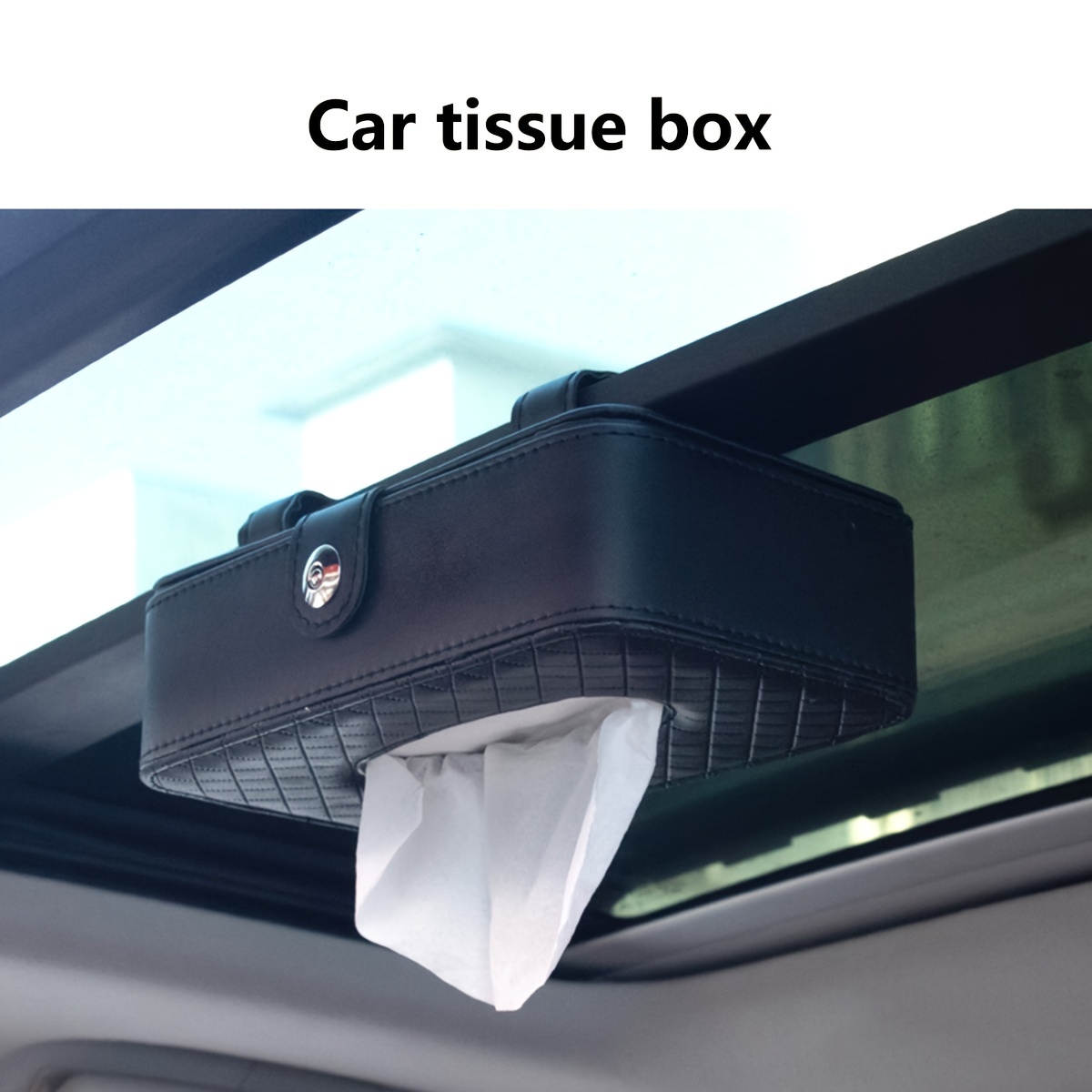 1 Stück Auto-taschentuch-box, Hochwertige Pu-leder-auto-papier-box, Auto-innenraumprodukte, aktuelle Trends, günstig kaufen