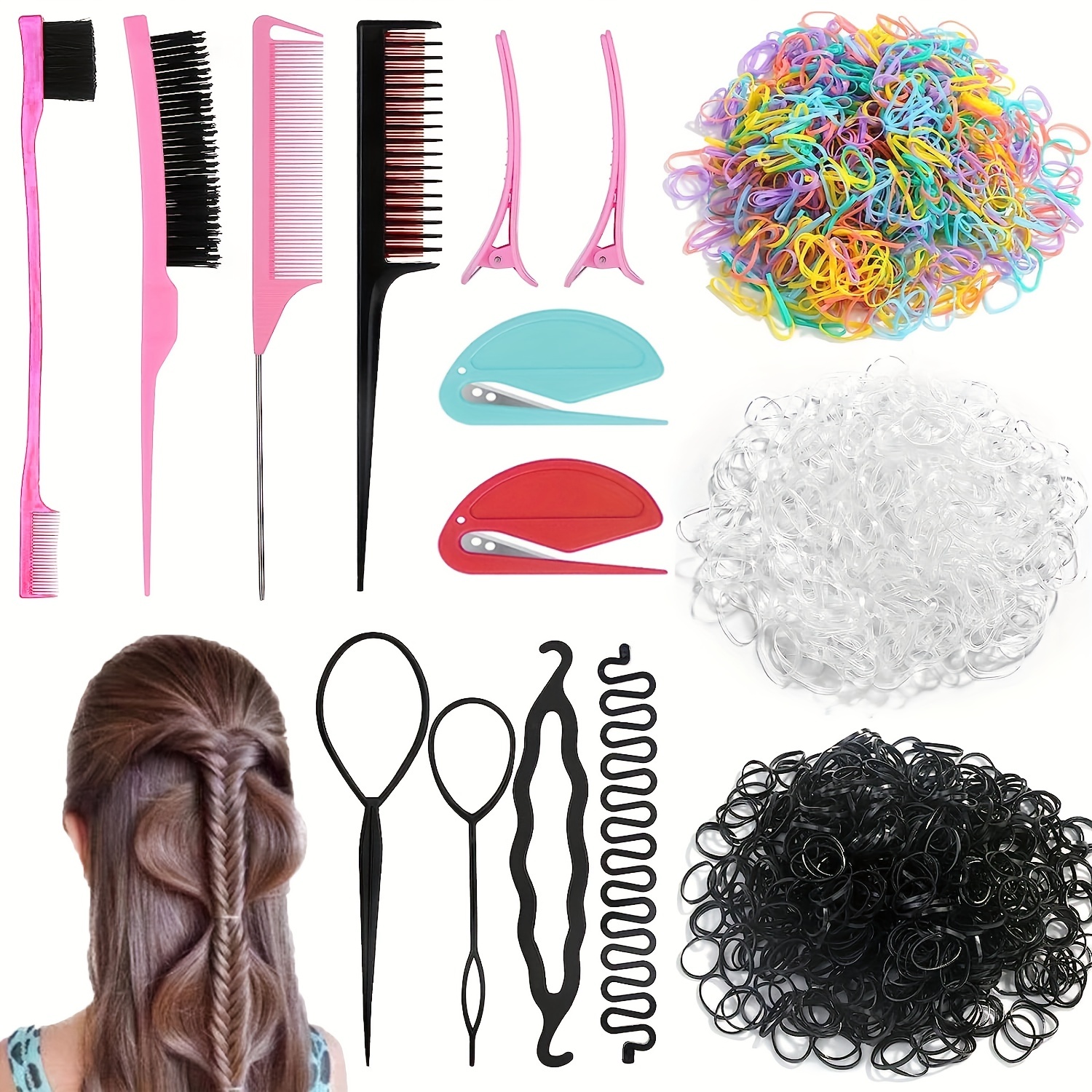 Colorful Rubber Hair Bands Braids