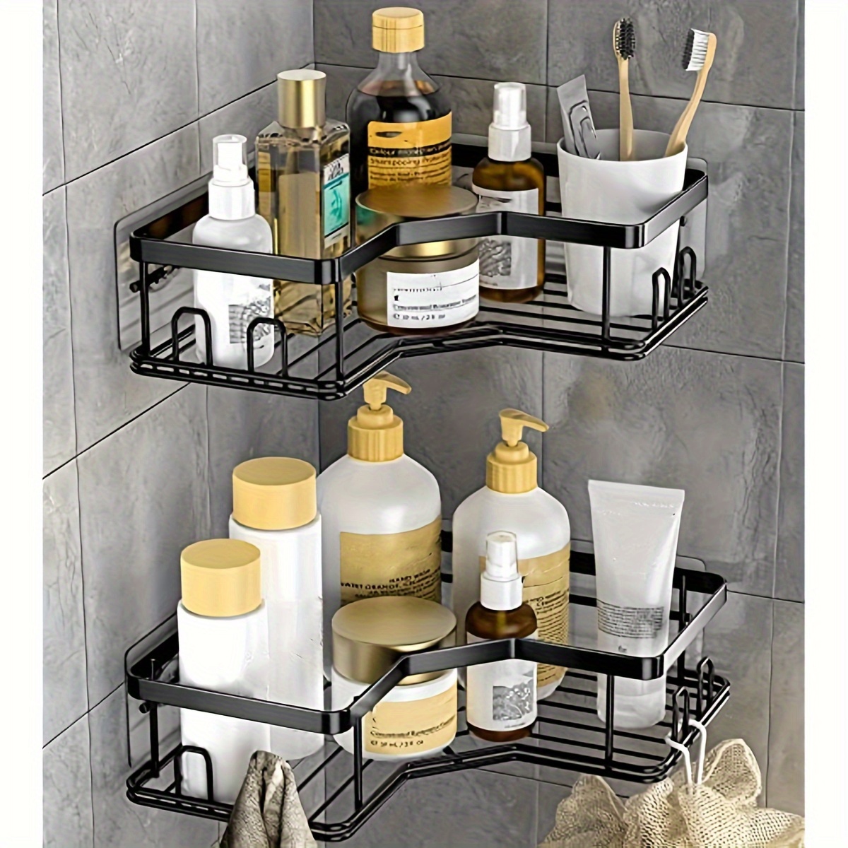Corner Shower Caddy, Stainless Steel Shower Organizer, Corner Shower Shelf, Adhesive  Shower Shelves For Bathroom Bathroom Accessories - Temu Philippines