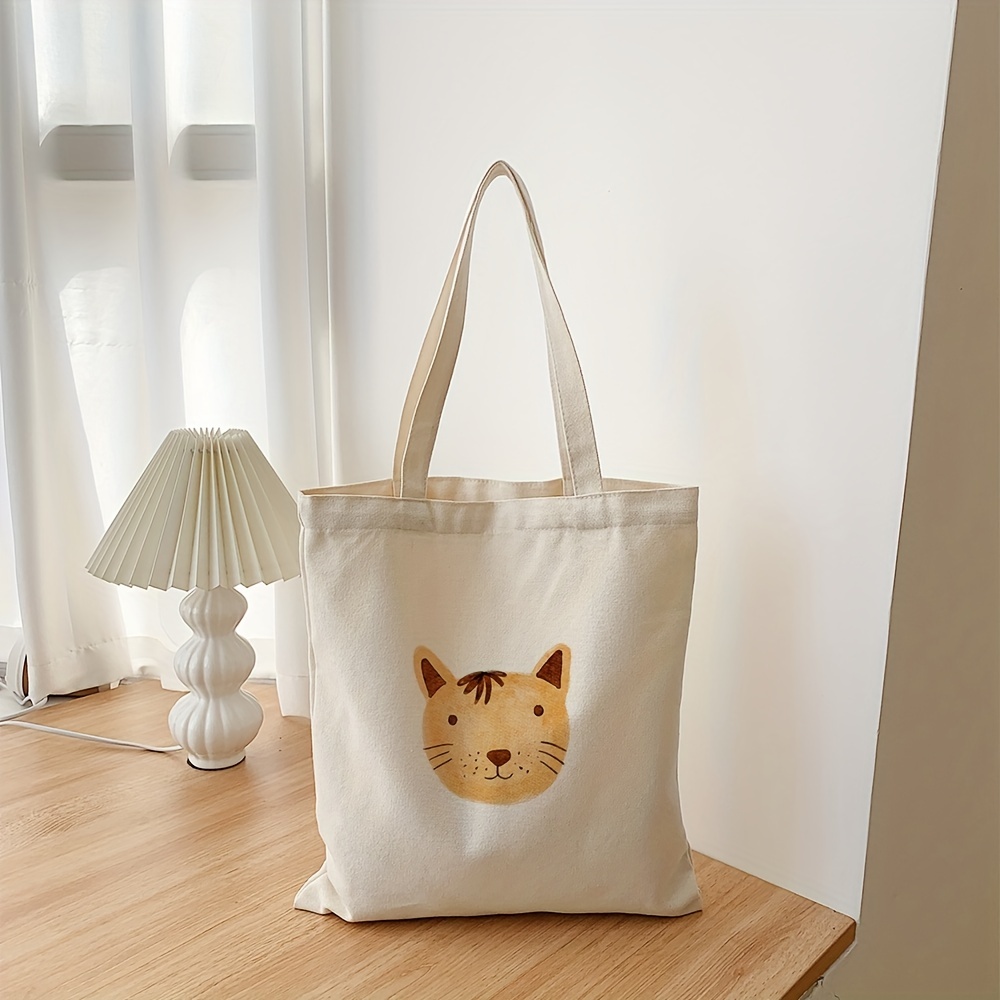 Cartoon Pattern Large Capacity Tote Storage Pouch, Canvas