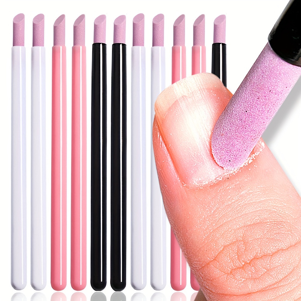 

10pcs.stone Sanding Nail File Tools Nail File Cuticle Remover Trimmer Buffer Pedicure Pen Washable Manicure Tool Nail Salon Makeup Cosmetic Tool