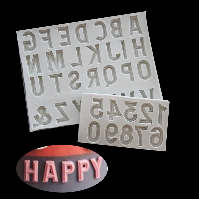 Molde Numeros Moldes De Silicona Para Letras Y Números (A-Z, 0-9) - 2