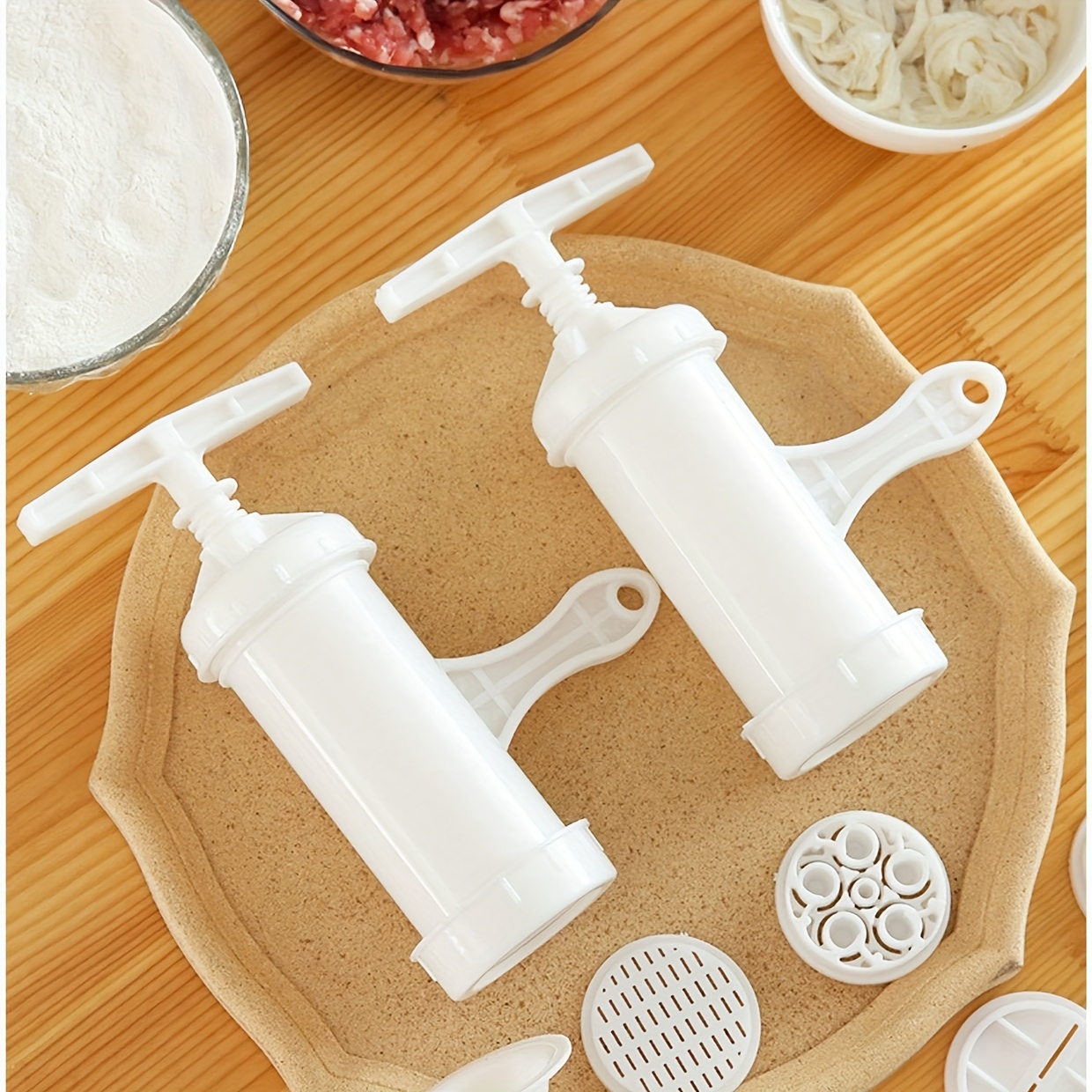 Manual Noodle Making Machine With 2 Noodle Mould Hand - Temu