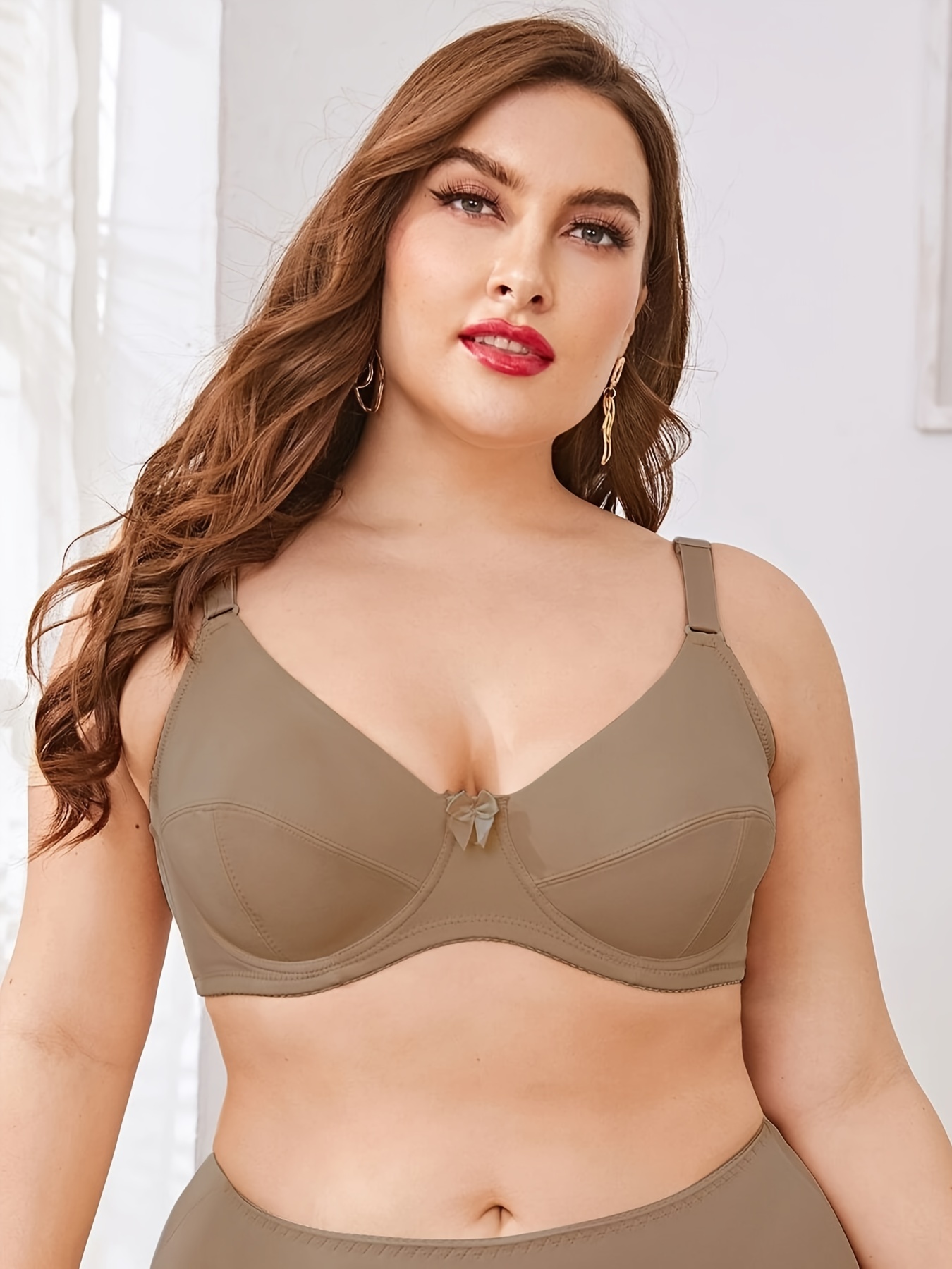 Plus Size Wireless Bra Comfortable Breathable Stretchy - Temu Canada