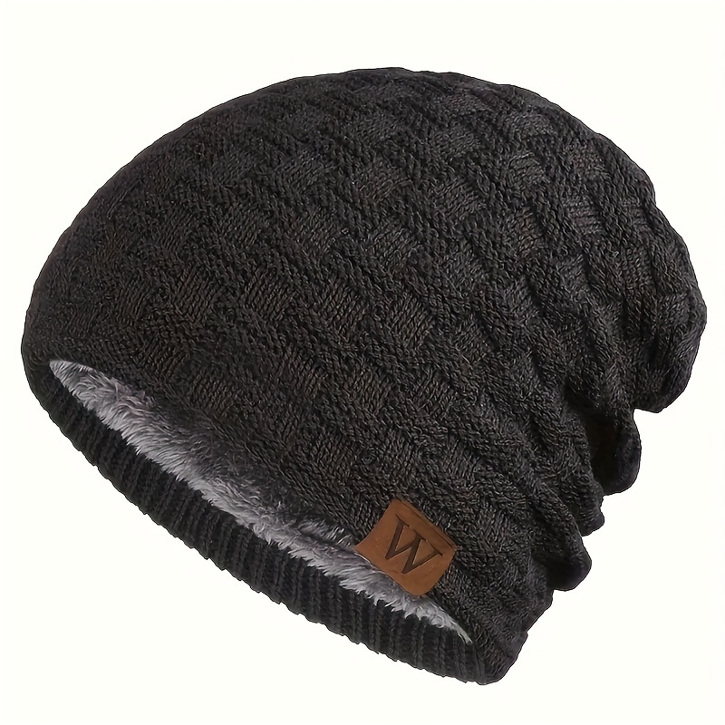 Autumn And Winter Plus Velvet Warm Knitted Hat Knitted Thickened Ear Protection Hat Outdoor Leisure Sports Riding Skiing Hat Windproof