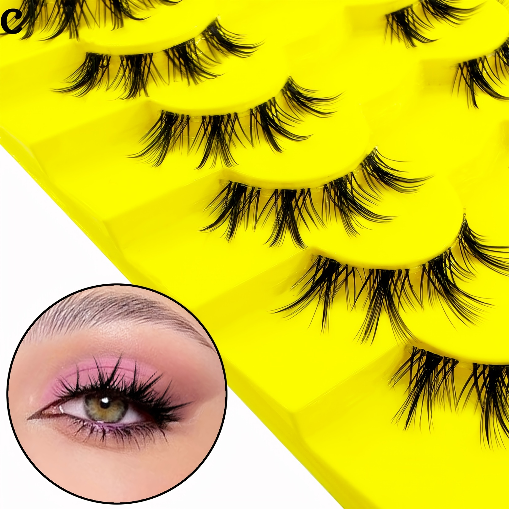 7 Pairs Cat Eye Lashes Curling Sexy DIY Extension Natural False Eyelashes