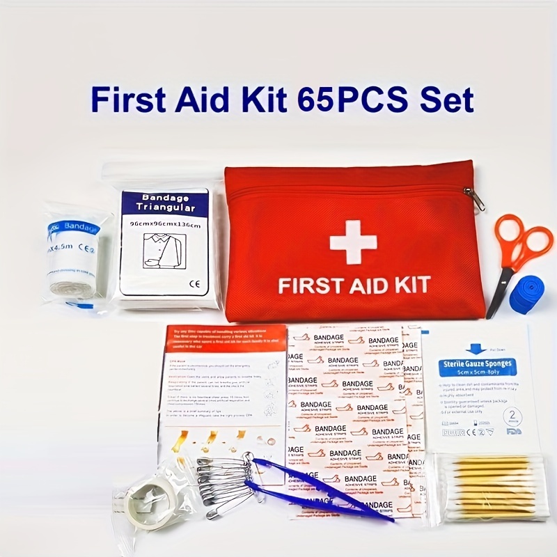 ProCase (96 piezas) Kit de primeros auxilios, kit de supervivencia  multiusos con suministros de emergencia al aire libre para automóvil,  hogar