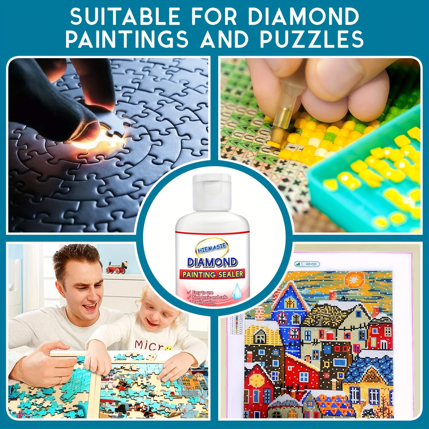 Diamond Painting Sealer Colle Peinture Diamant Ensembles - Temu France