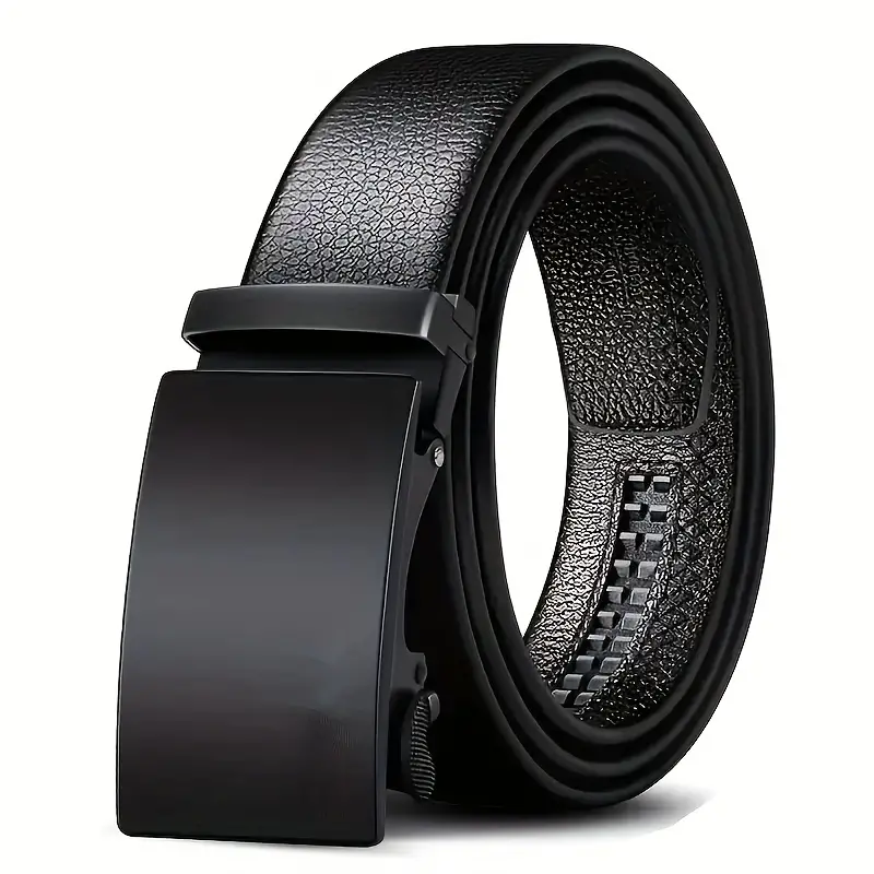 Men's PU Leather Automatic Buckle Business Style Belt